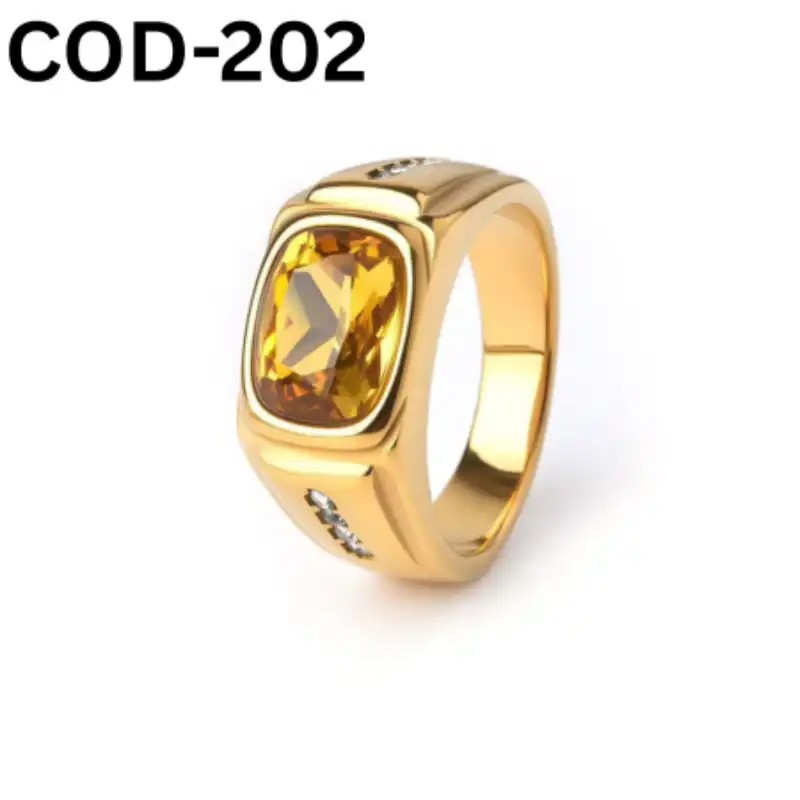 JP Italian Bio Golden Stone Rings [SB-308]